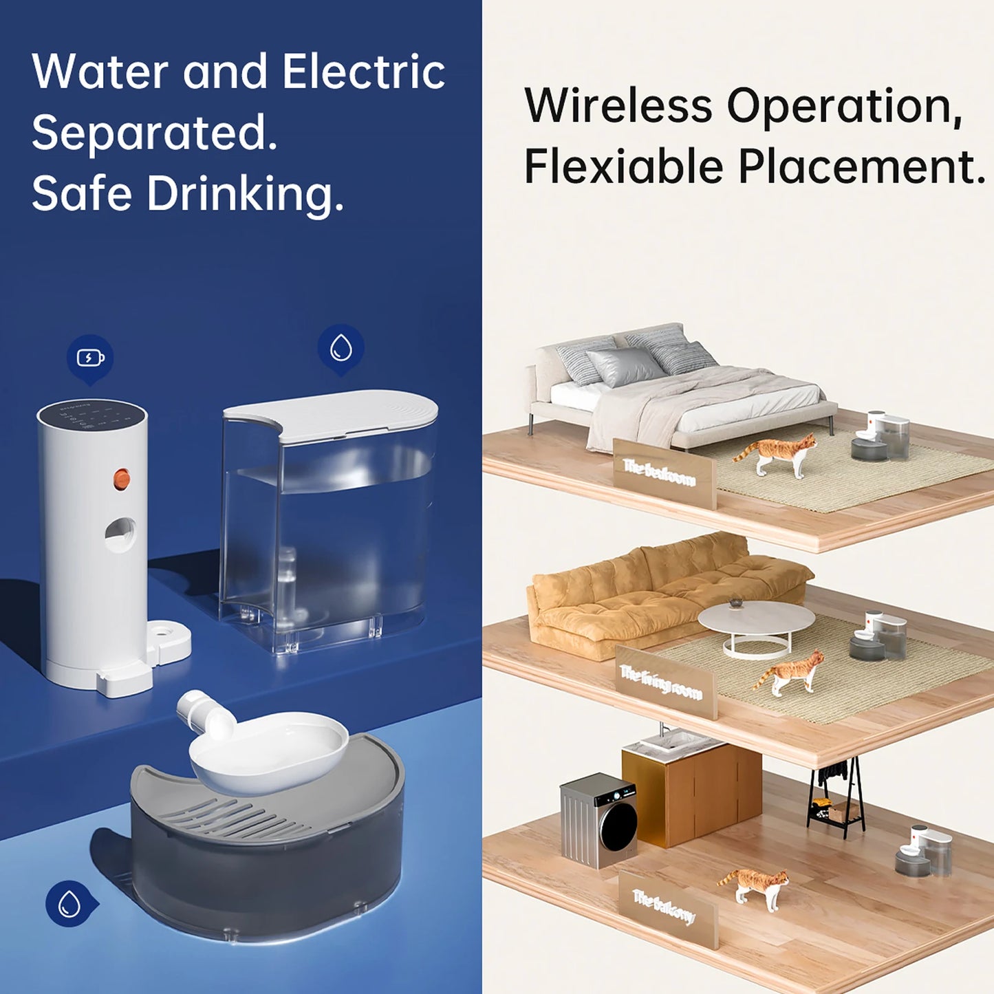 QiBeDa PureFlow – Der filterfreie Katzenbrunnen