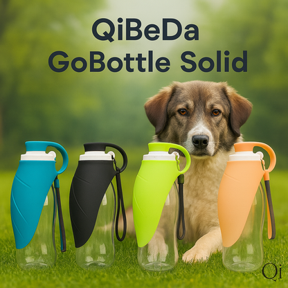 QiBeDa GoBottle Solid – Hochwertige Plastik-Trinkflasche für Hund & Halter