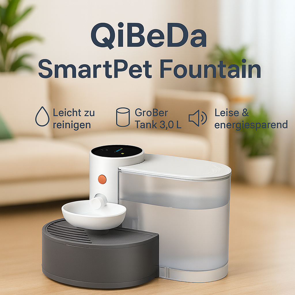 QiBeDa PureFlow – Der filterfreie Katzenbrunnen